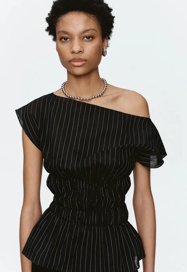 New Aida Top - Black Stripe Women Tops & Tees