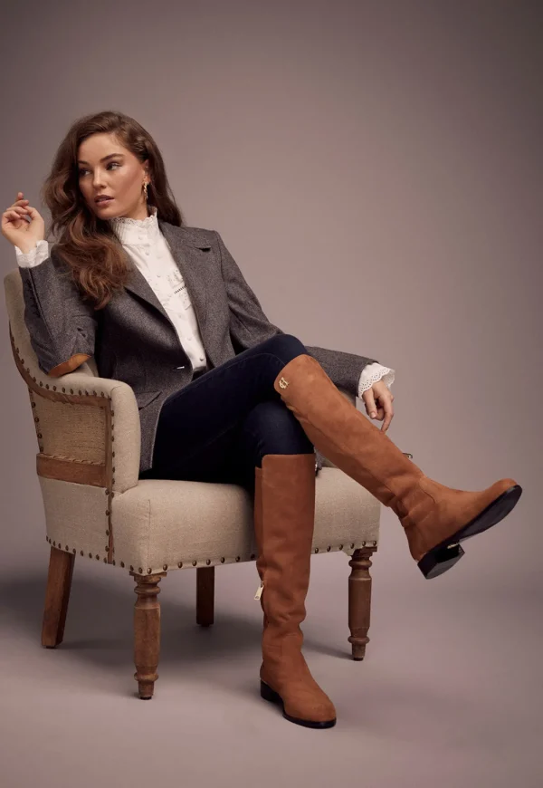 Online Albany Knee Boot - Tan Suede Women Footwear | Boots