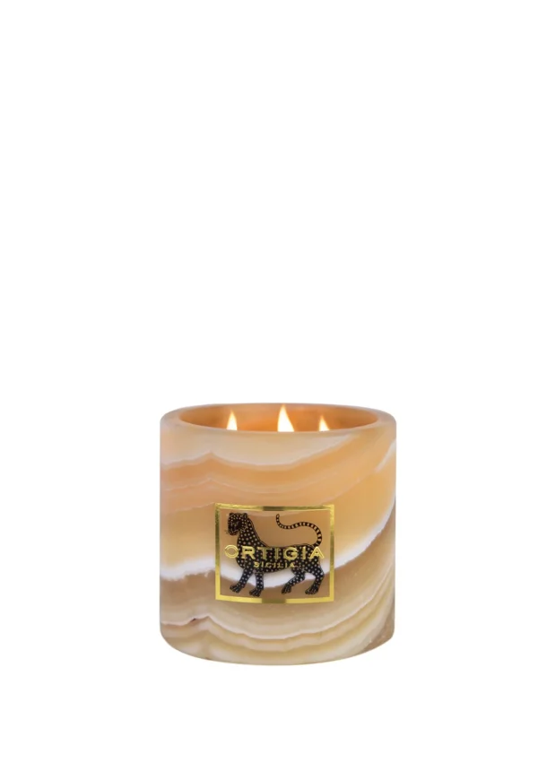 Outlet Ambra Nera Candle Alabaster Small Candles