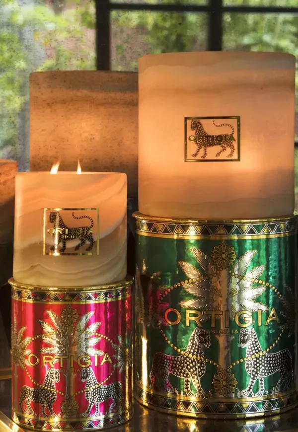 Outlet Ambra Nera Candle Alabaster Small Candles