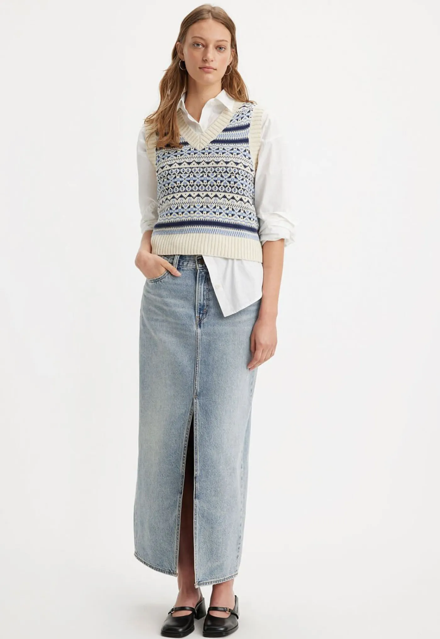 ankle_column_skirt__pleas_0.webp New Ankle Column Skirt - Please Hold Women Skirts | Denim