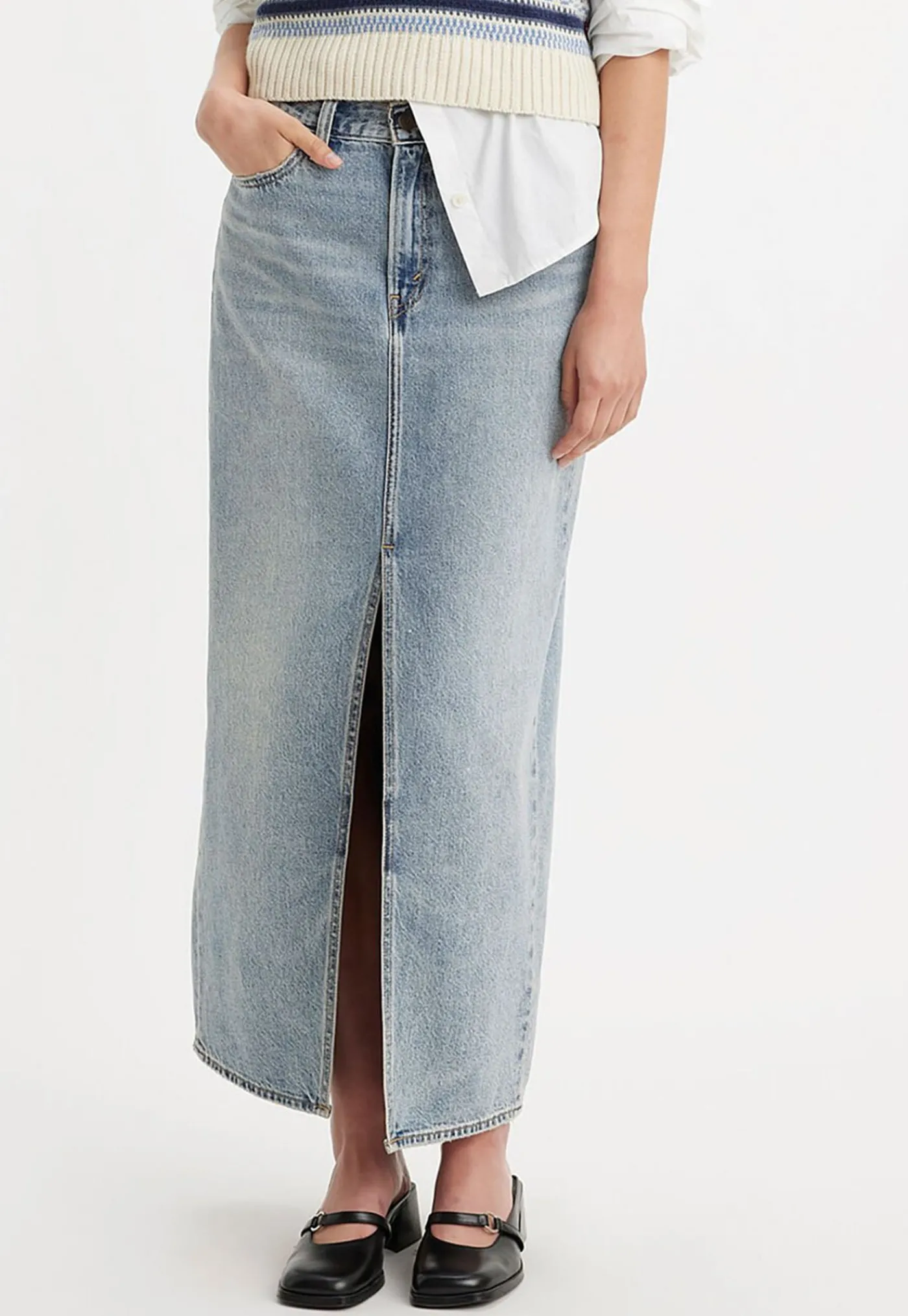 ankle_column_skirt__pleas_1.webp New Ankle Column Skirt - Please Hold Women Skirts | Denim