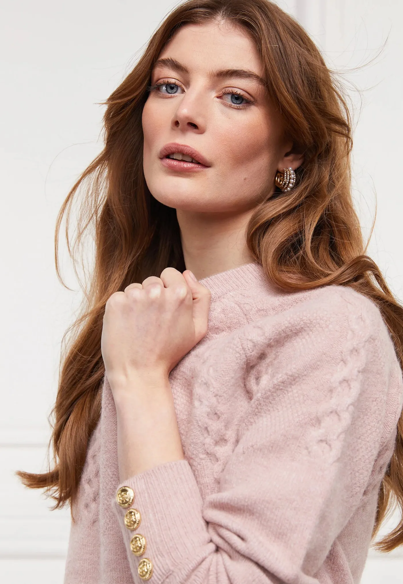 astoria_half_cable_knit___4.webp Fashion Astoria Half Cable Knit - Blush Pink Women Knitwear
