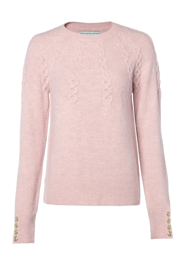 Fashion Astoria Half Cable Knit - Blush Pink Women Knitwear