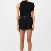 Fashion Asymmetric Knit Top - Black Women Tops & Tees