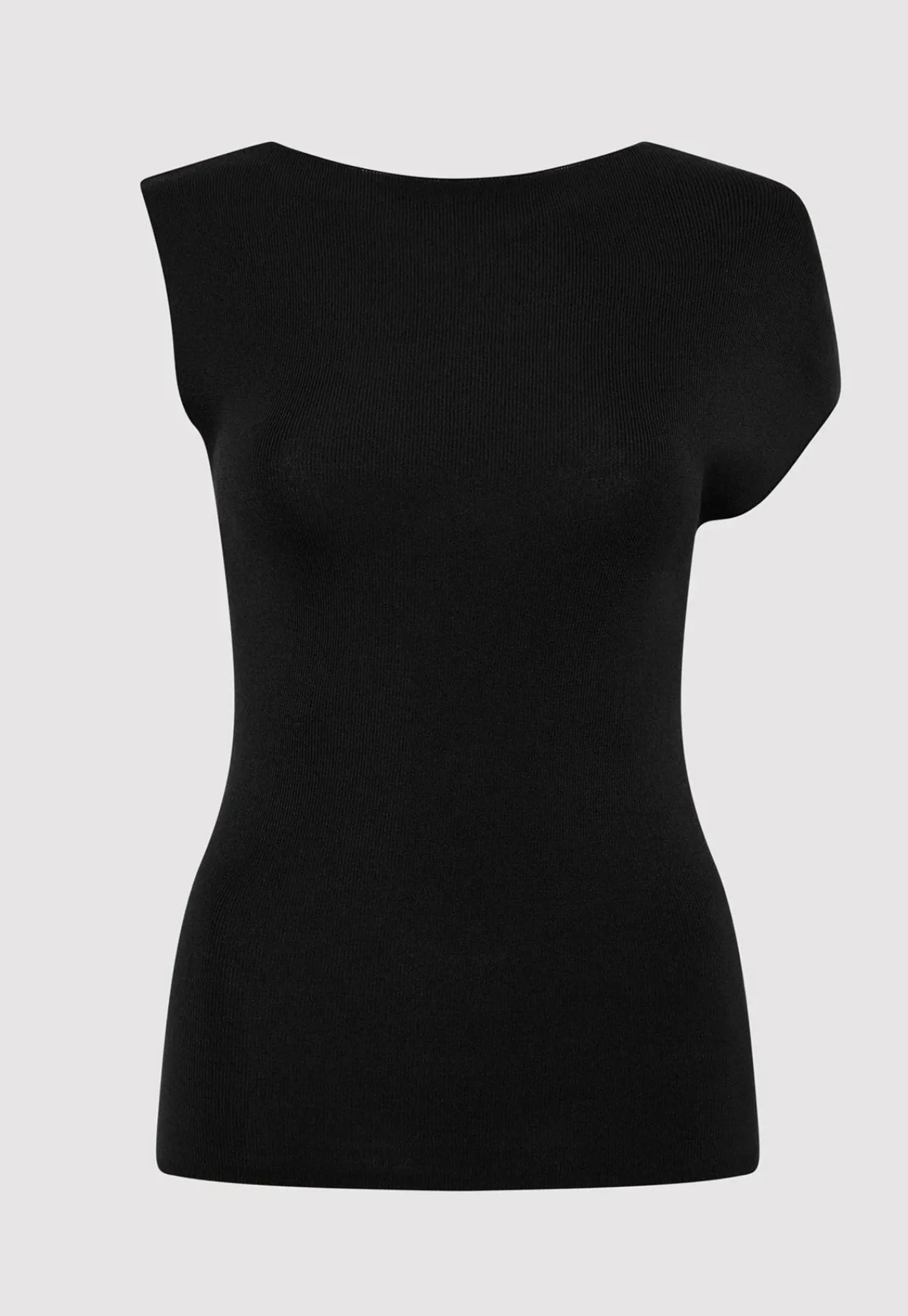 asymmetric_knit_top__blac_4.webp Fashion Asymmetric Knit Top - Black Women Tops & Tees