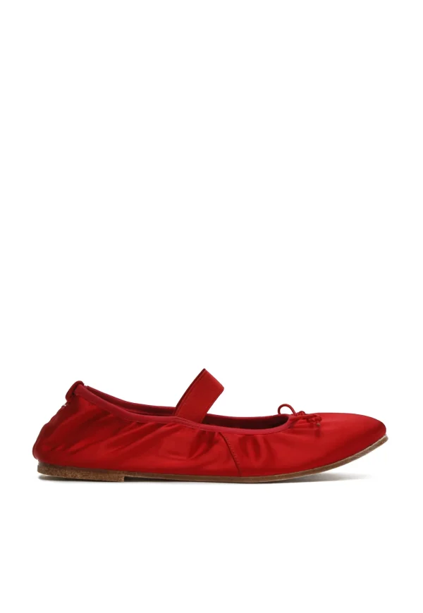 New Ballet Flat - Chilli Satin Women Footwear | Flats