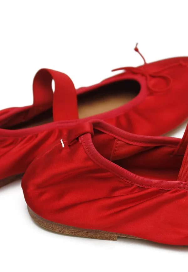 New Ballet Flat - Chilli Satin Women Footwear | Flats
