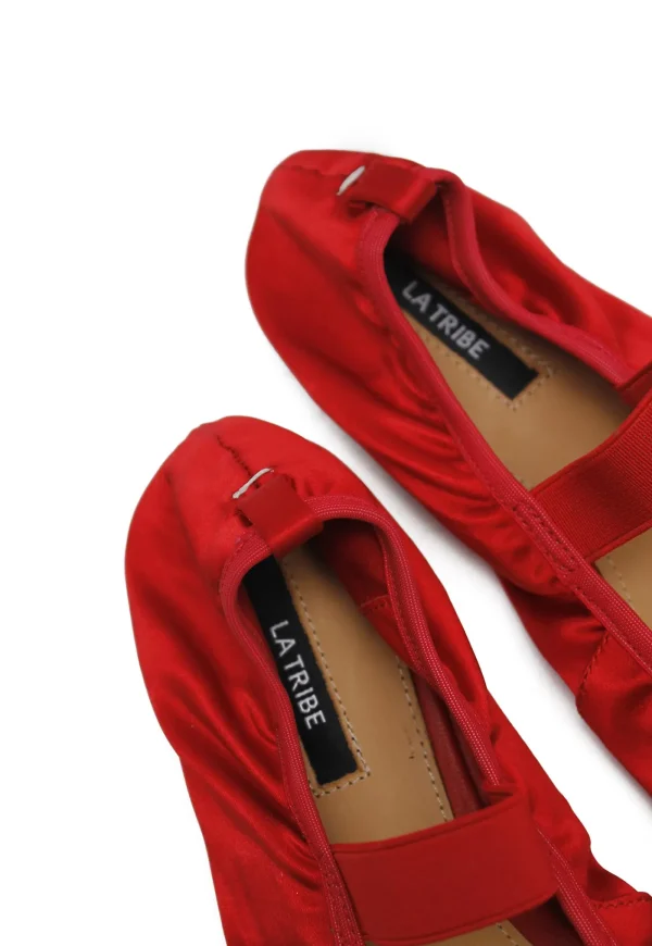 New Ballet Flat - Chilli Satin Women Footwear | Flats