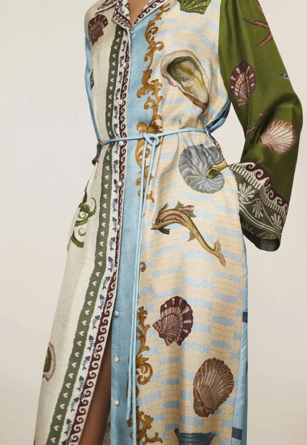 Fashion Bath House Silk Shirtdress - Multi Women Dresses