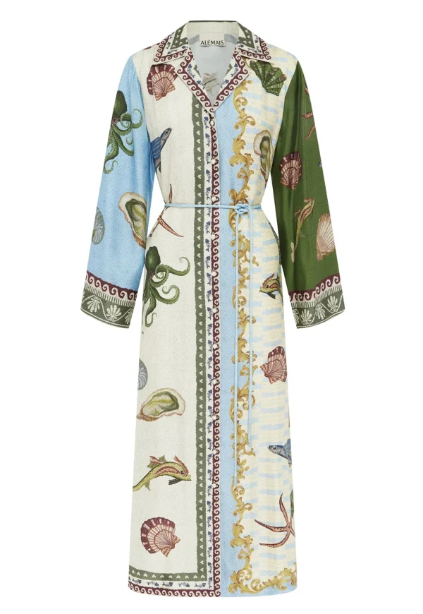 Fashion Bath House Silk Shirtdress - Multi Women Dresses