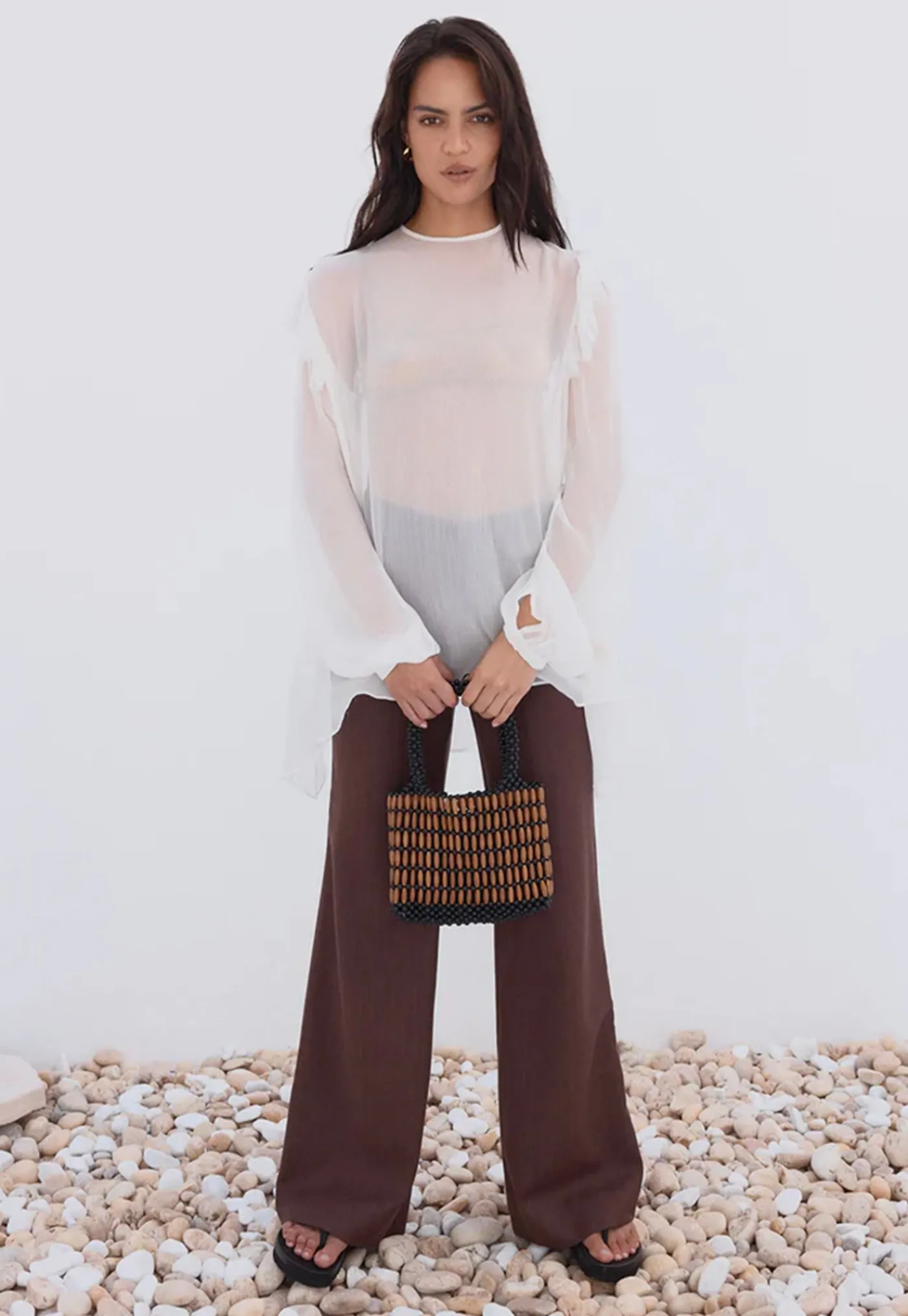 beaded_bag__blacktan_2.webp Outlet Beaded Bag - Black/Tan Women Bags | Bags