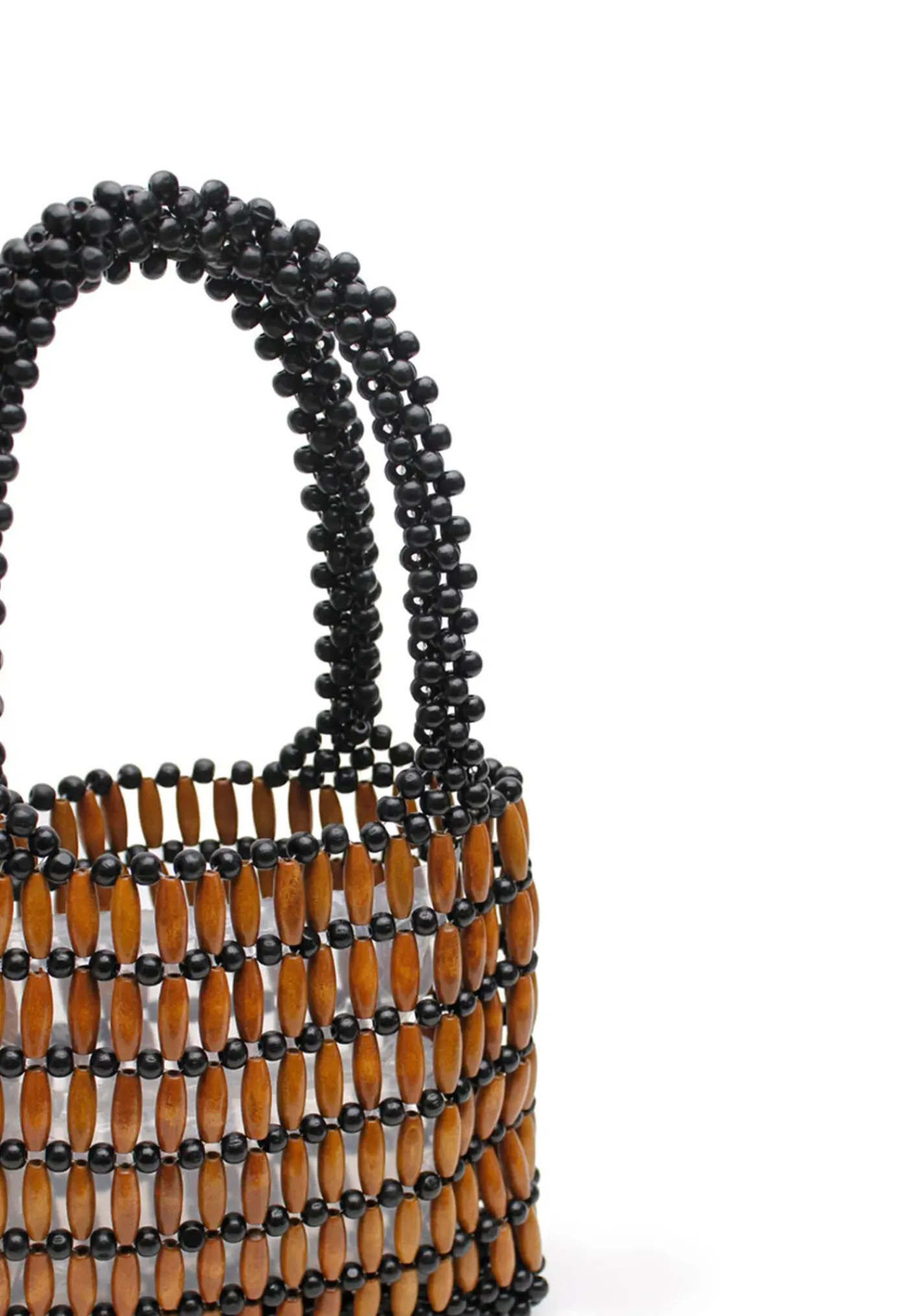 beaded_bag__blacktan_4.webp Outlet Beaded Bag - Black/Tan Women Bags | Bags