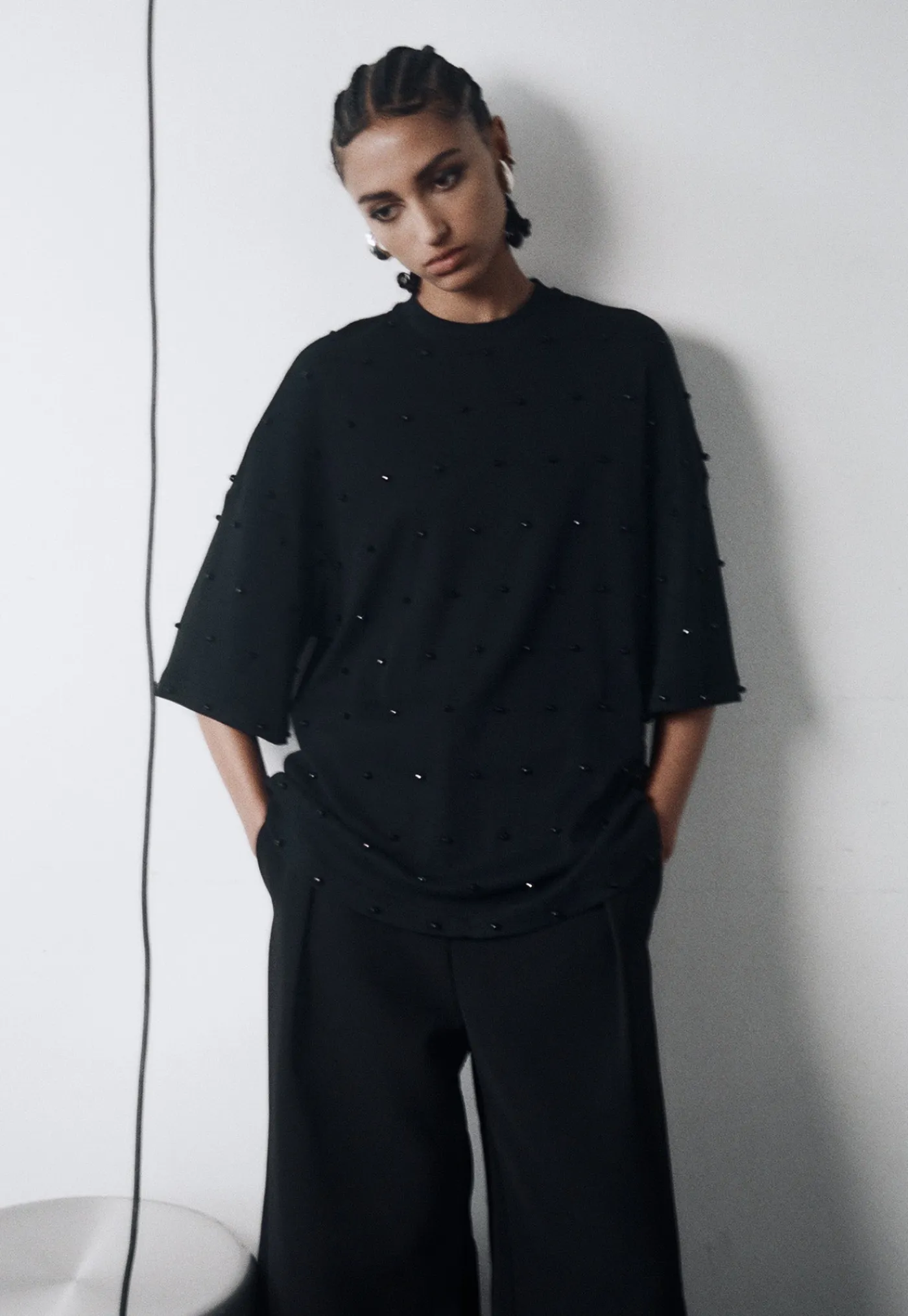 beaded_gibson_tshirt__bla_2.webp Outlet Beaded Gibson T-Shirt - Black Women Tops & Tees