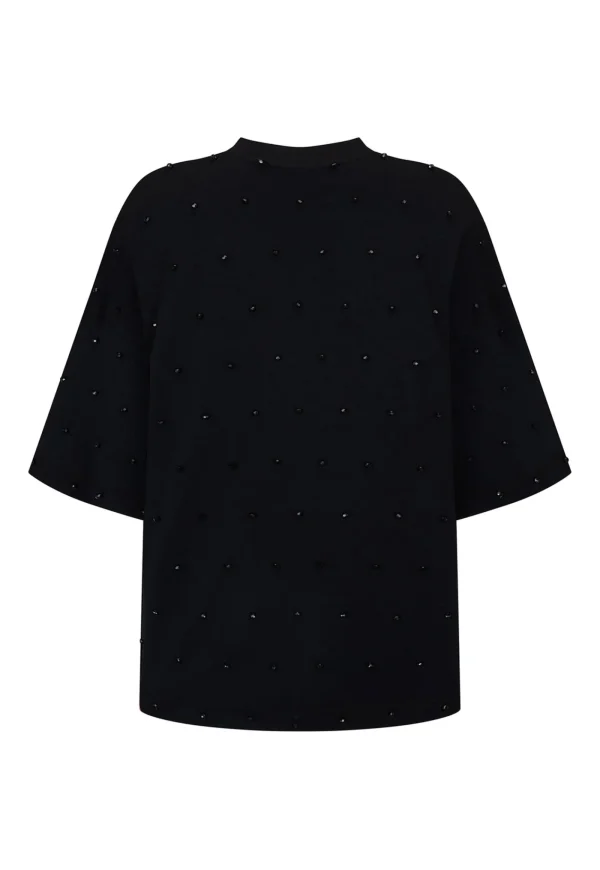Outlet Beaded Gibson T-Shirt - Black Women Tops & Tees