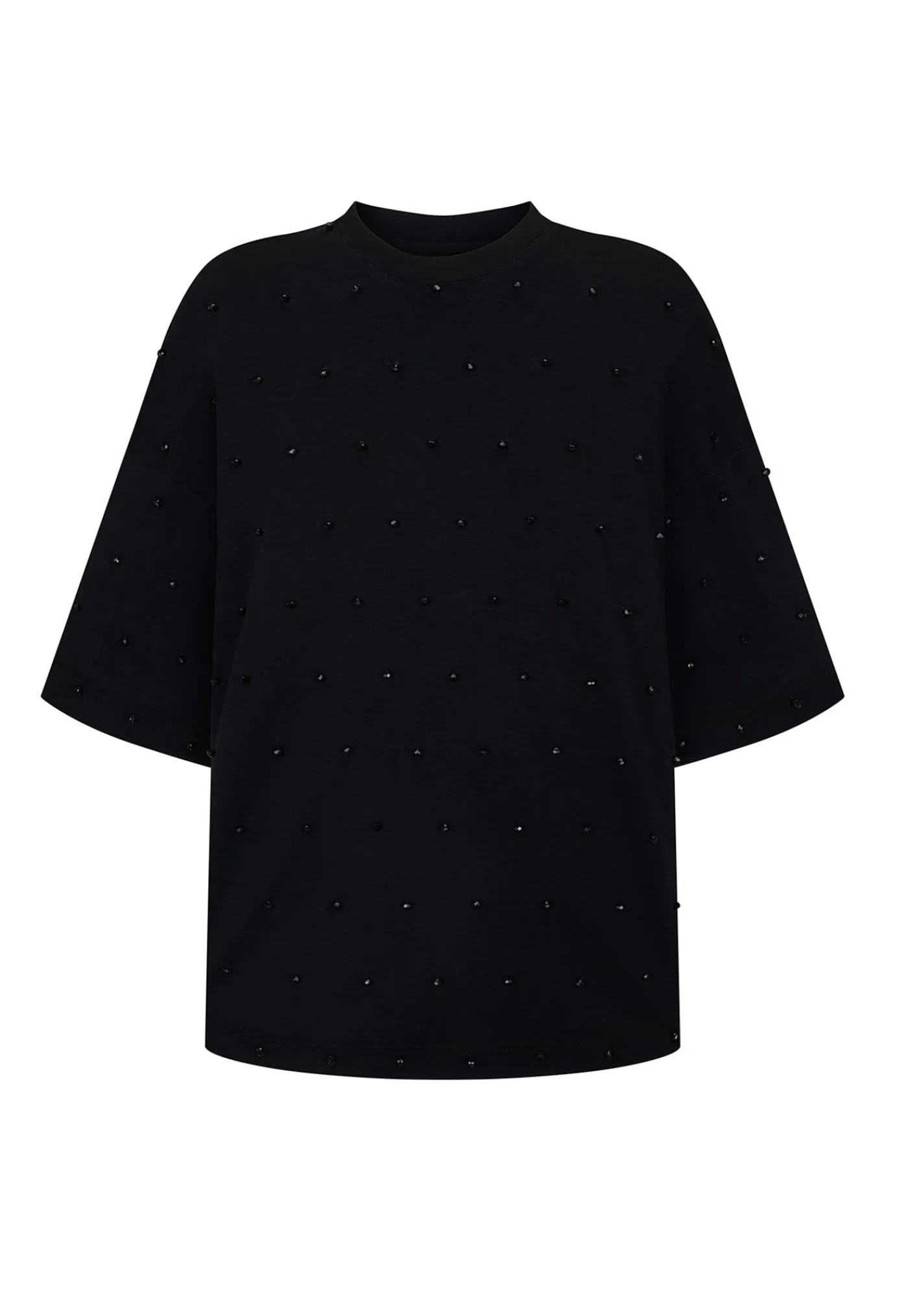 beaded_gibson_tshirt__bla_4.webp Outlet Beaded Gibson T-Shirt - Black Women Tops & Tees