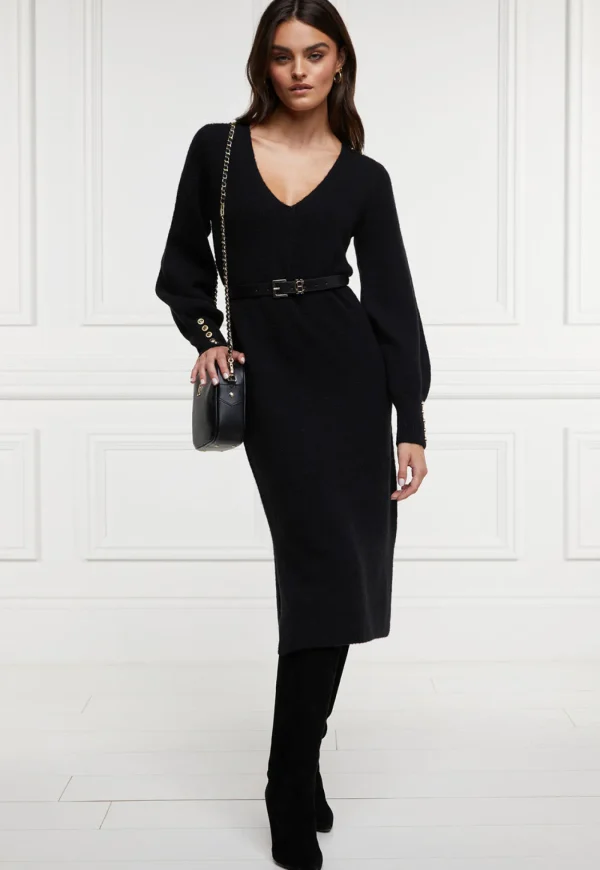 Sale Berkeley V-Neck Dress - Black Women Dresses