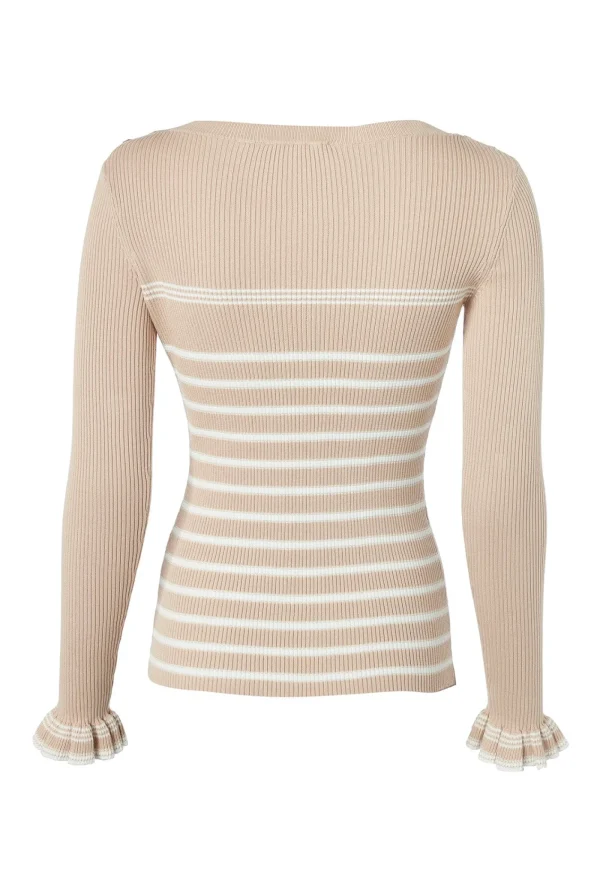 Clearance Bretton Boat Neck Knit - Light Camel Women Tops & Tees