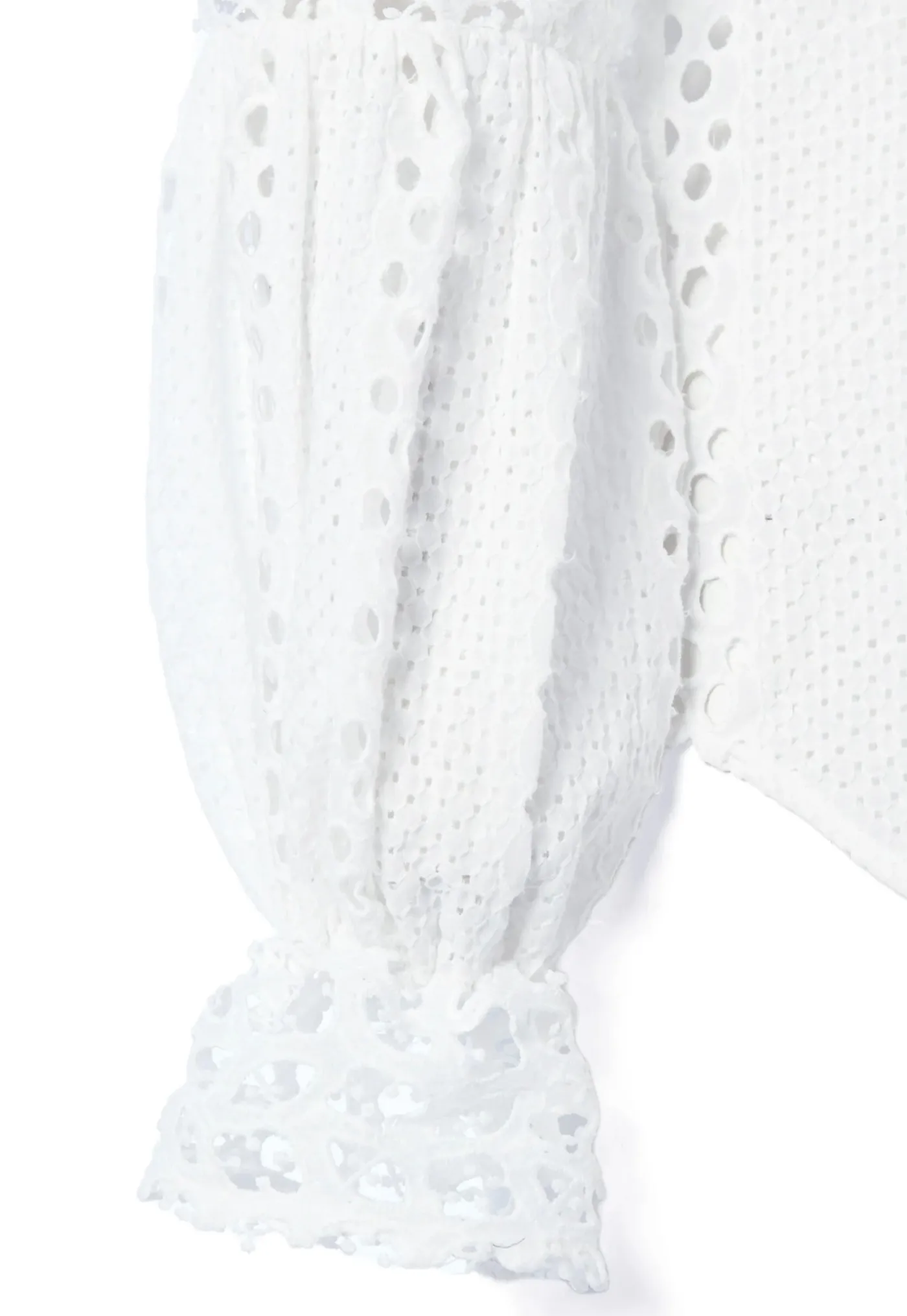 broderie_lace_shirt__whit_5.webp Clearance Broderie Lace Shirt - White Women Tops & Tees