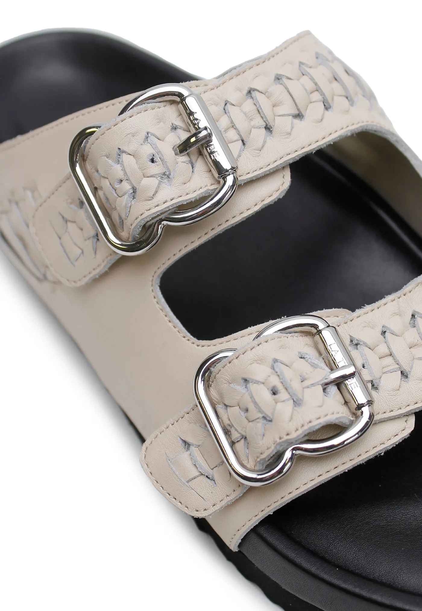 buckle_slide__woven_cream_5.webp Fashion Buckle Slide - Woven Cream Women Footwear | Slides & Sandals
