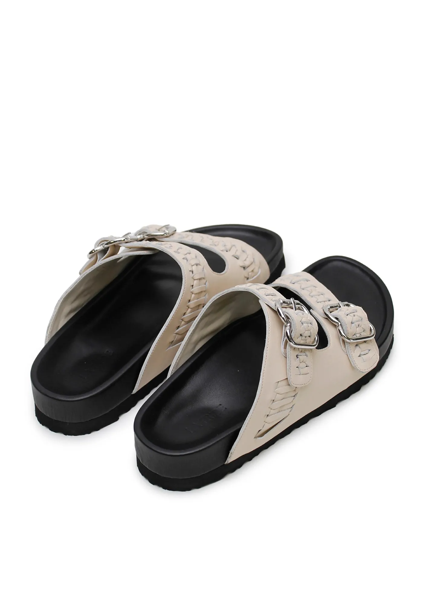 buckle_slide__woven_cream_7.webp Fashion Buckle Slide - Woven Cream Women Footwear | Slides & Sandals