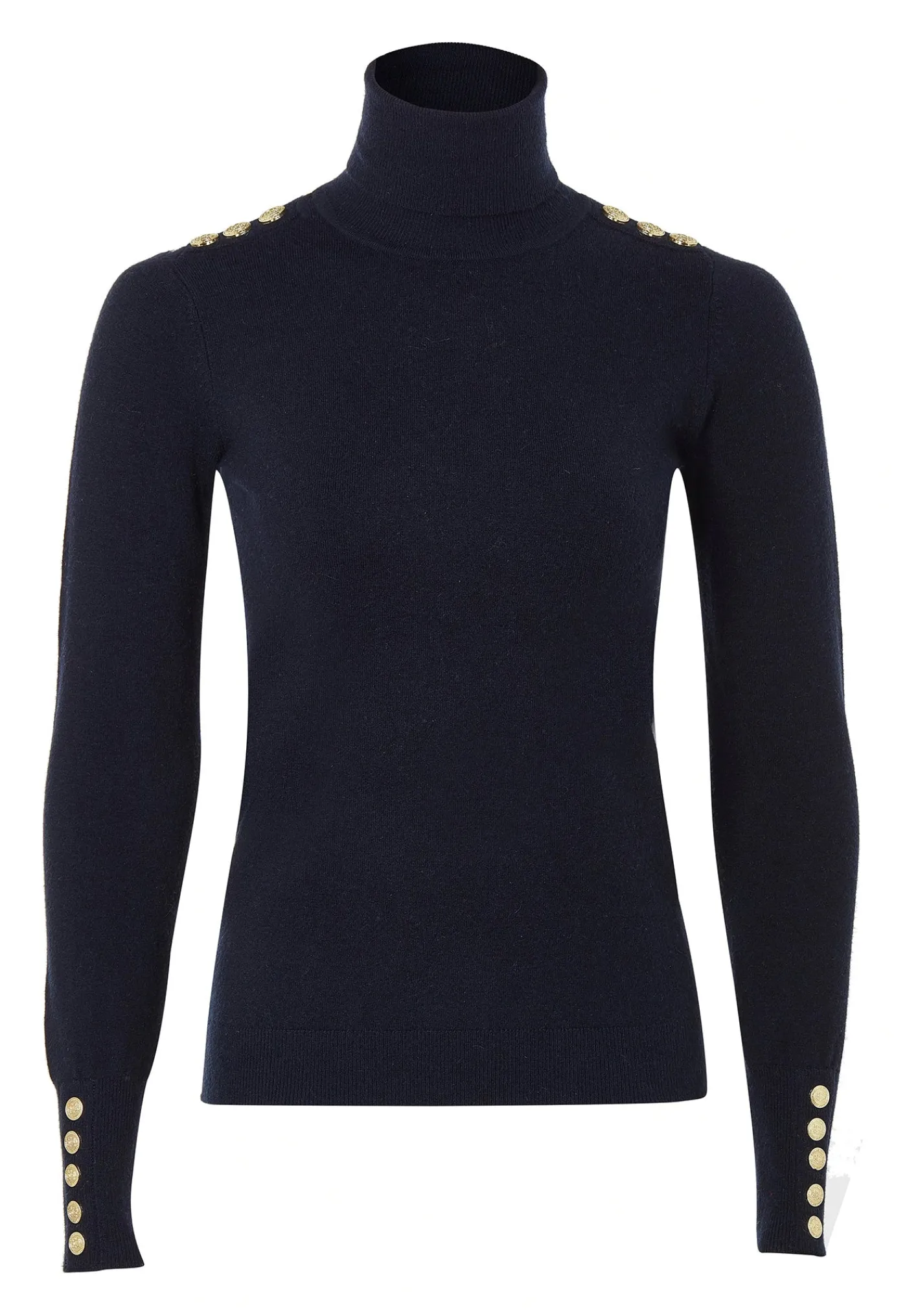 buttoned_knit_roll_neck___3-3.webp Sale Buttoned Knit Roll Neck - Ink Navy Women Tops & Tees