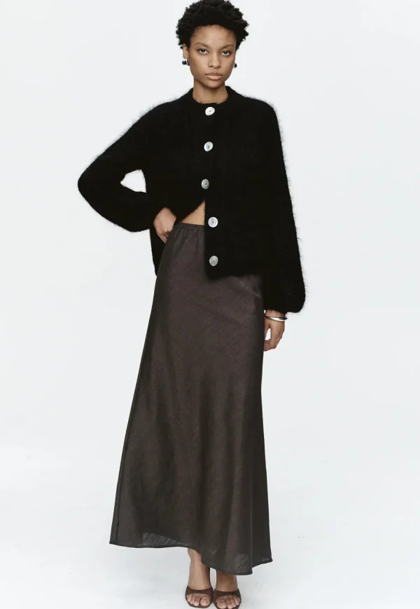 Online Cait Cardigan - Black Women Knitwear