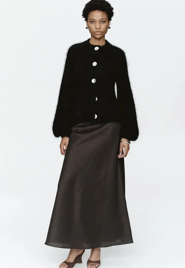 Online Cait Cardigan - Black Women Knitwear
