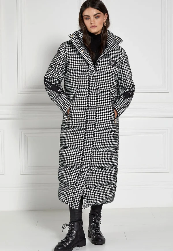 Clearance Camden Longline Coat - Houndstooth Women Coats