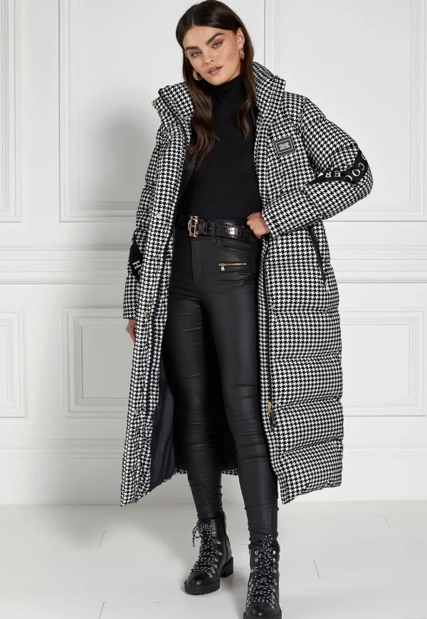 Clearance Camden Longline Coat - Houndstooth Women Coats