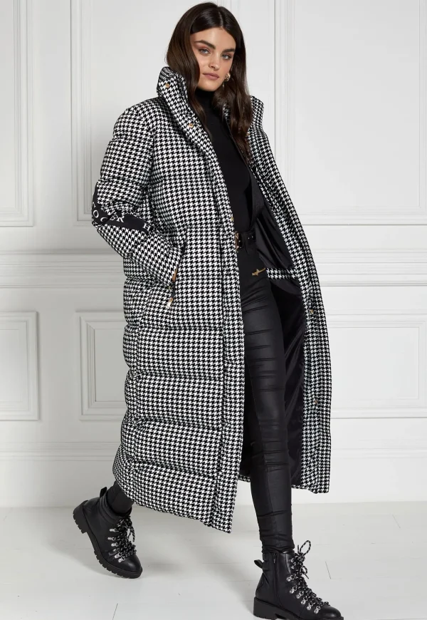 Clearance Camden Longline Coat - Houndstooth Women Coats