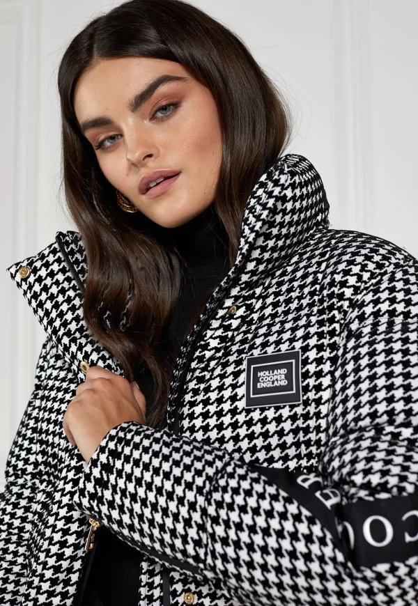 Clearance Camden Longline Coat - Houndstooth Women Coats