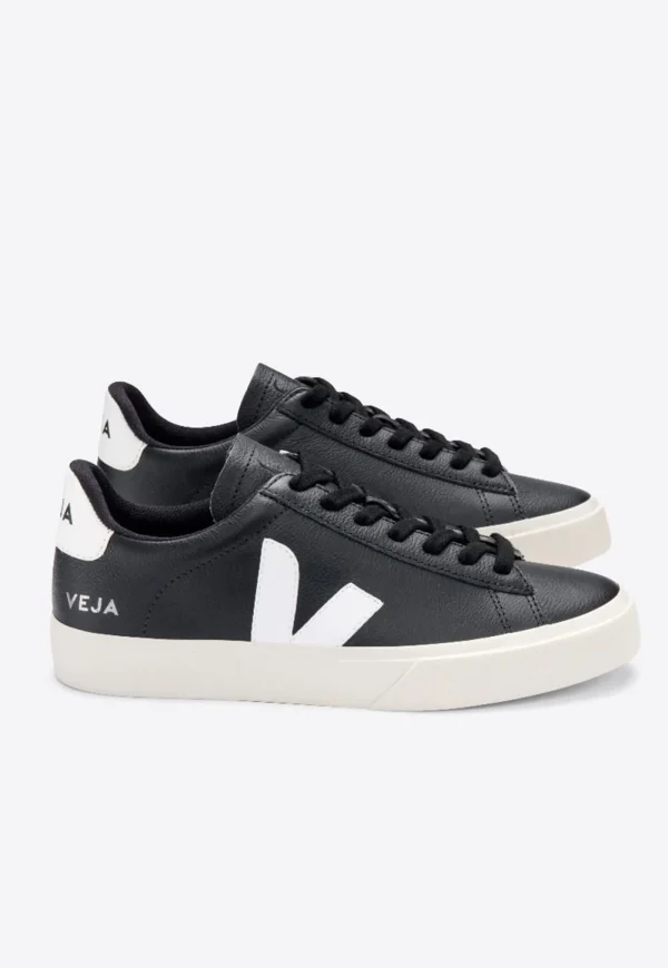 Hot Campo Chromefree Leather - Black White Women Footwear | Sneakers
