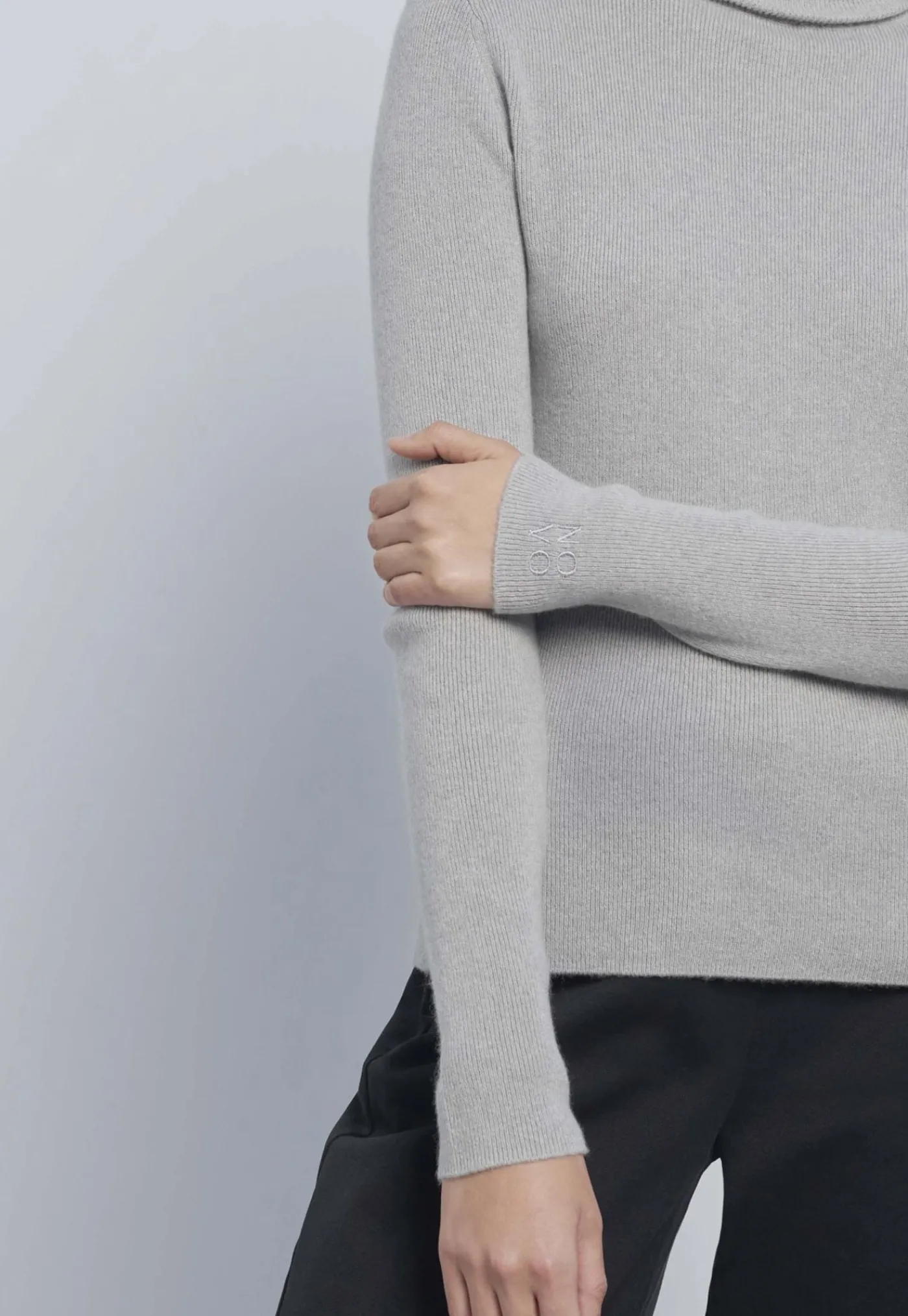 cashmere_turtleneck__grey_1.webp Online Cashmere Turtleneck - Grey Women Tops & Tees | Knitwear