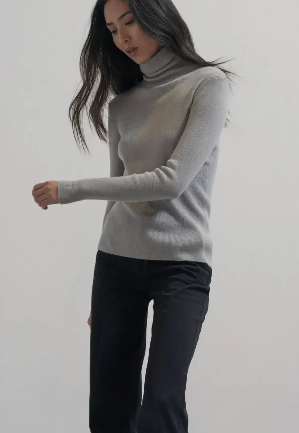 Online Cashmere Turtleneck - Grey Women Tops & Tees | Knitwear