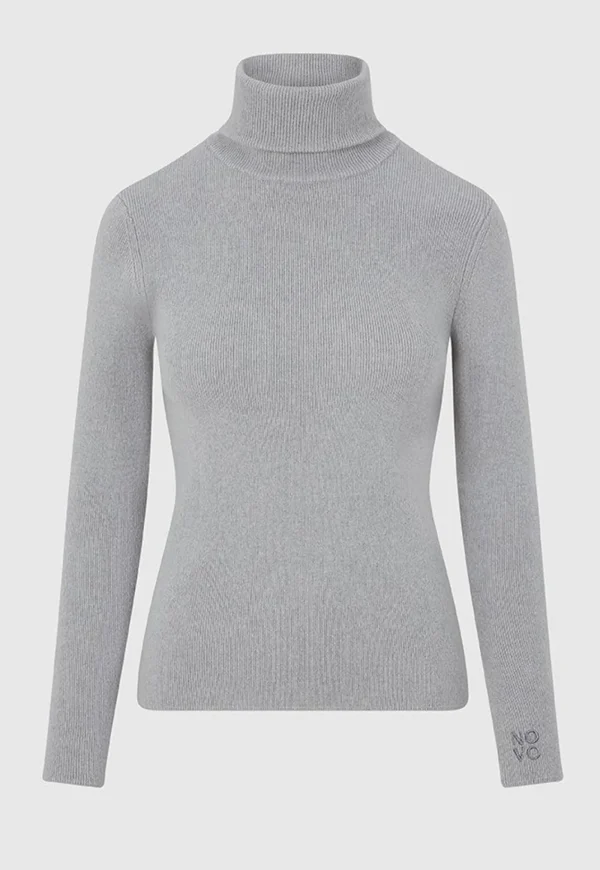 Online Cashmere Turtleneck - Grey Women Tops & Tees | Knitwear