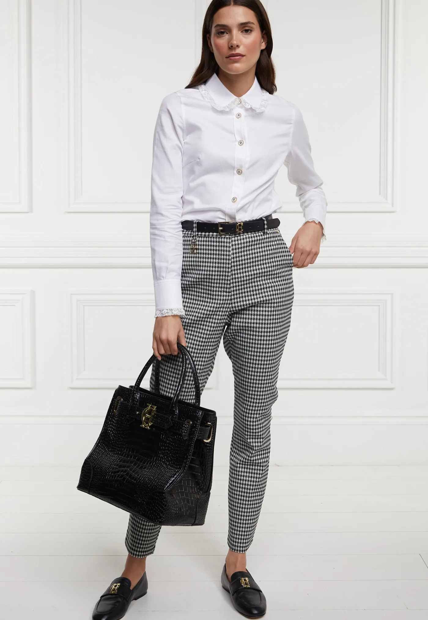 charlton_trousers__hounds_2.webp New Charlton Trousers - Houndstooth Gold Women Pants