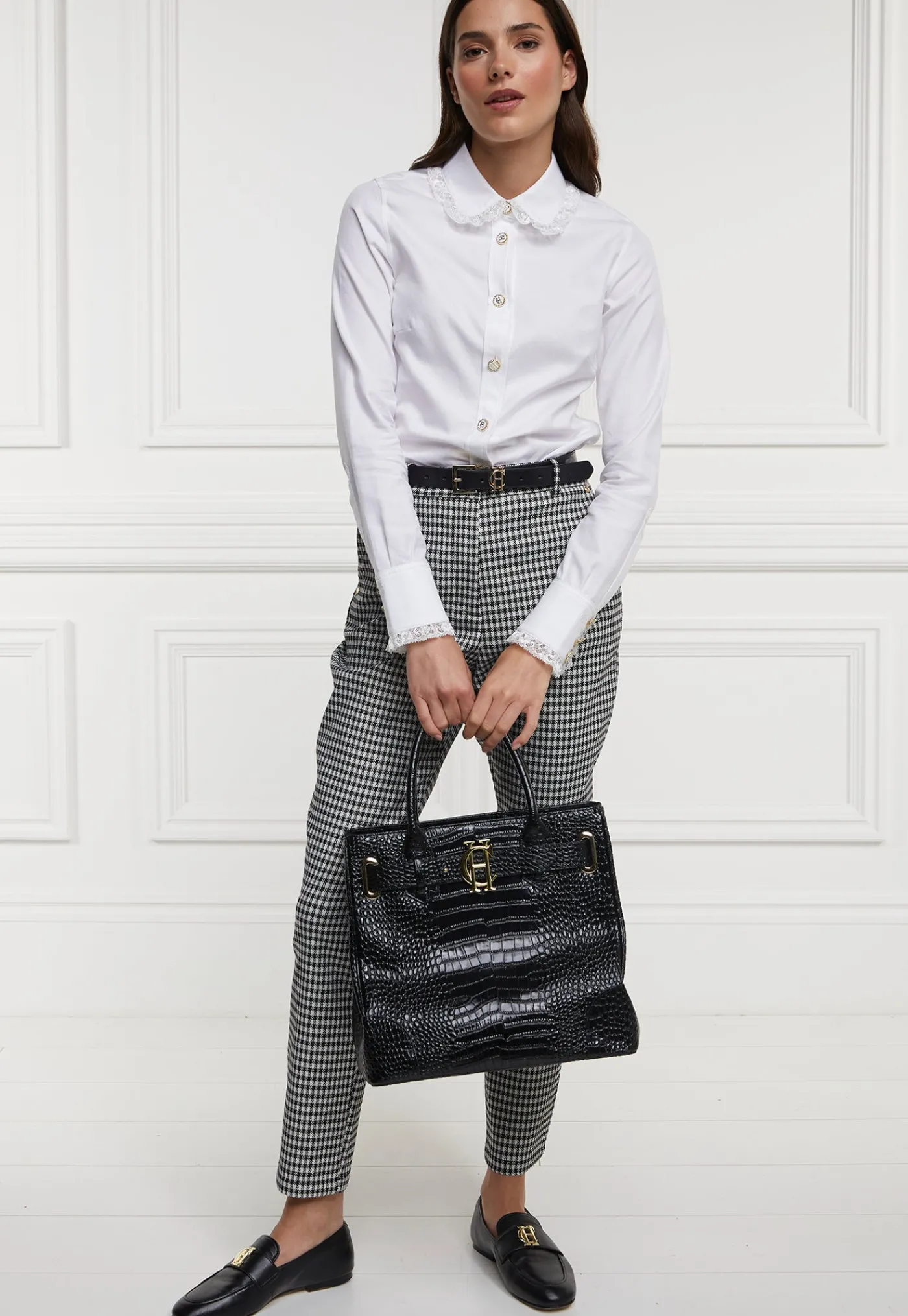 charlton_trousers__hounds_3.webp New Charlton Trousers - Houndstooth Gold Women Pants