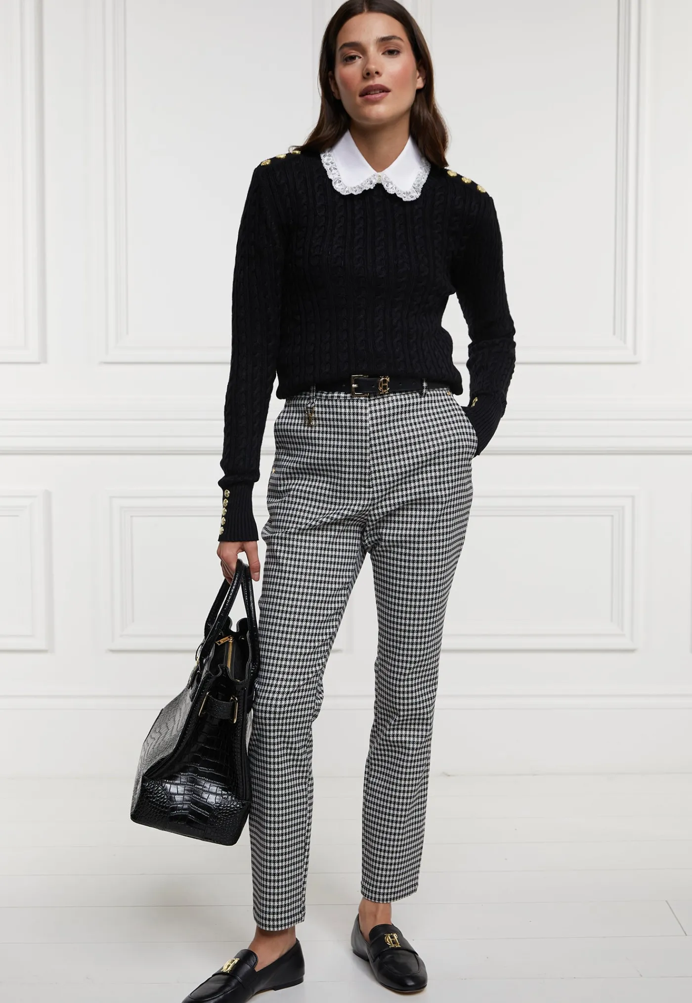 charlton_trousers__hounds_4.webp New Charlton Trousers - Houndstooth Gold Women Pants