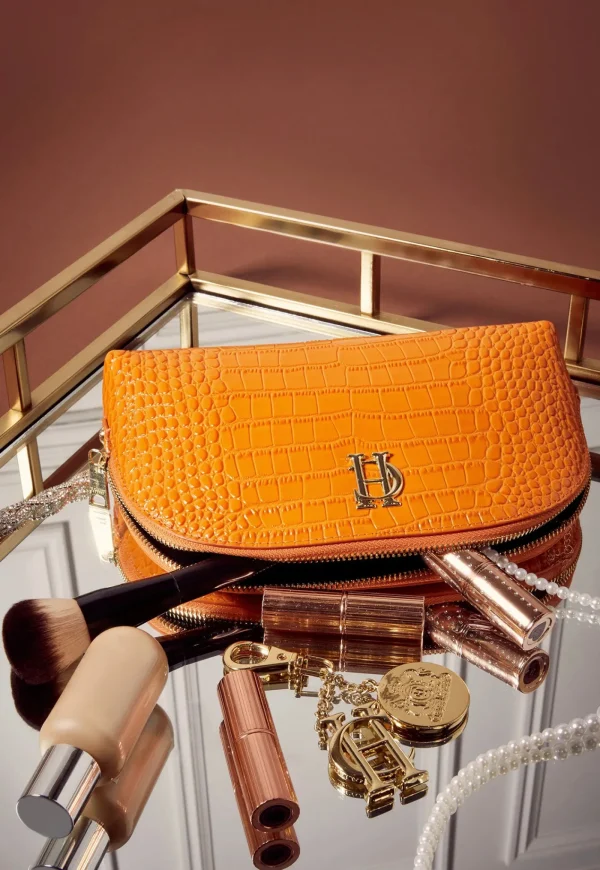 New Chelsea Makeup Bag - Orange Croc Women Bags | Bags