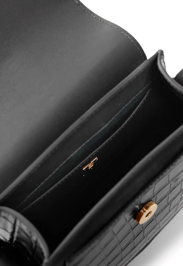 Online Chelsea Saddle Bag - Black Croc Women Bags | Bags