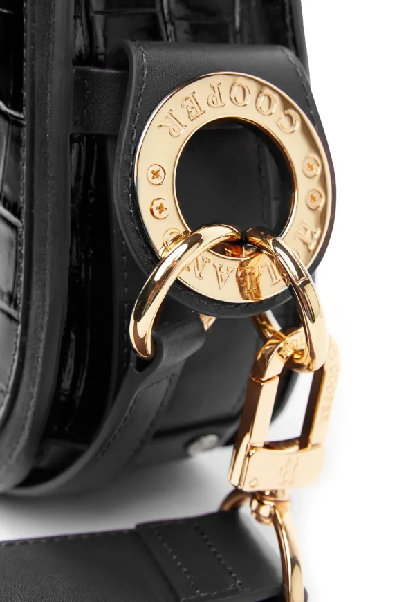 Online Chelsea Saddle Bag - Black Croc Women Bags | Bags