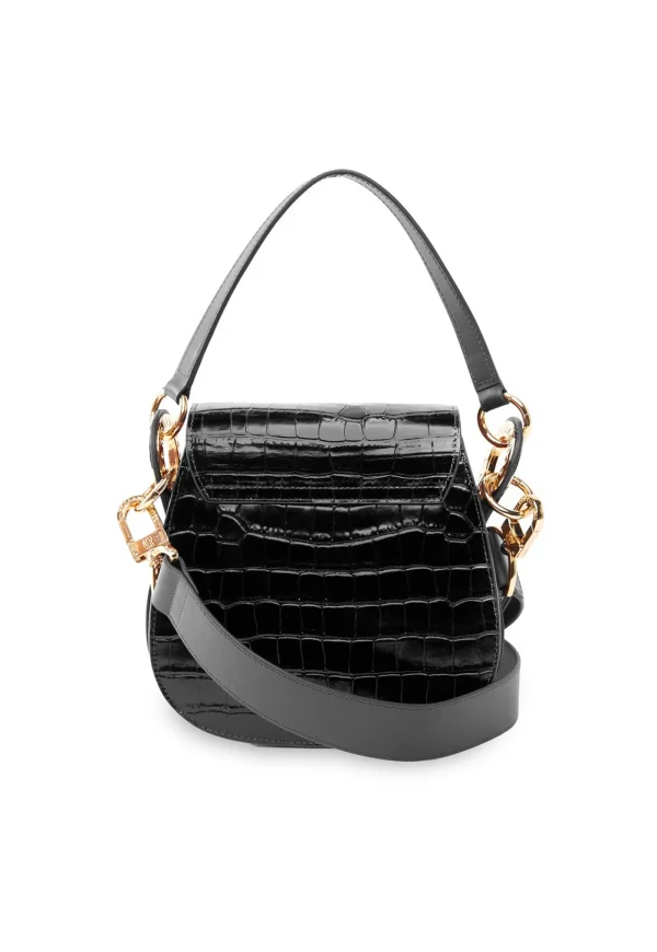 Online Chelsea Saddle Bag - Black Croc Women Bags | Bags