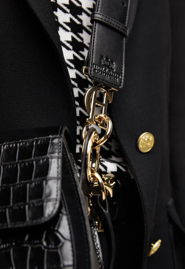 Online Chelsea Saddle Bag - Black Croc Women Bags | Bags