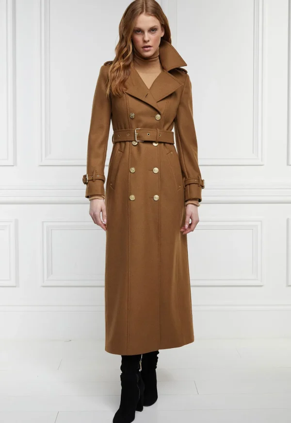New Chelsea Trench Coat Full Length - Dark Camel Women Coats