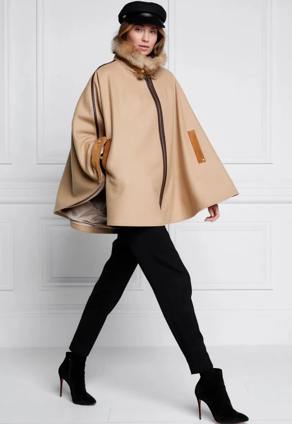 Hot Chiltern Cape - Camel Women Coats