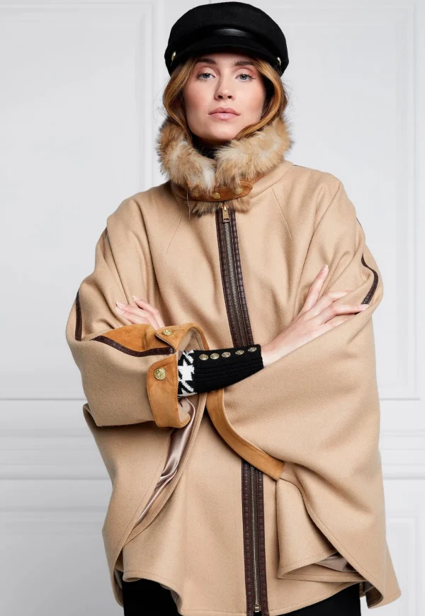 Hot Chiltern Cape - Camel Women Coats
