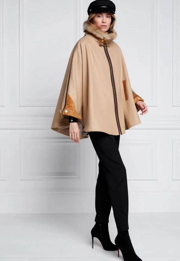 Hot Chiltern Cape - Camel Women Coats