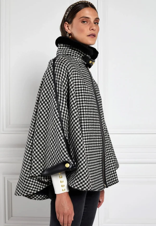 New Chiltern Cape - Houndstooth Women Coats