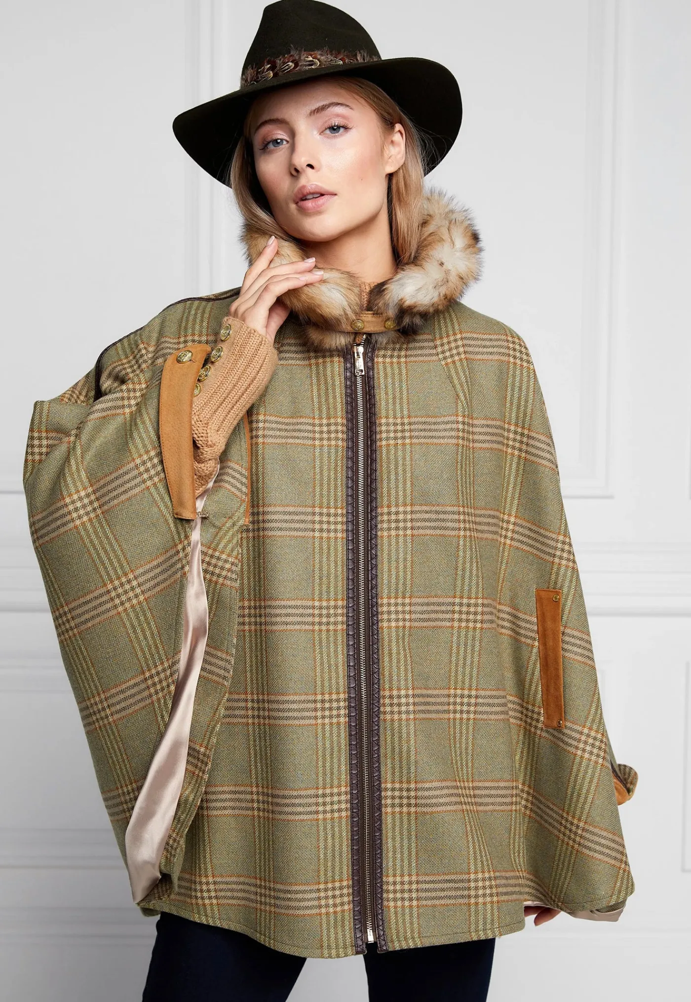 chiltern_cape__leveret_3.webp Clearance Chiltern Cape - Leveret Women Coats